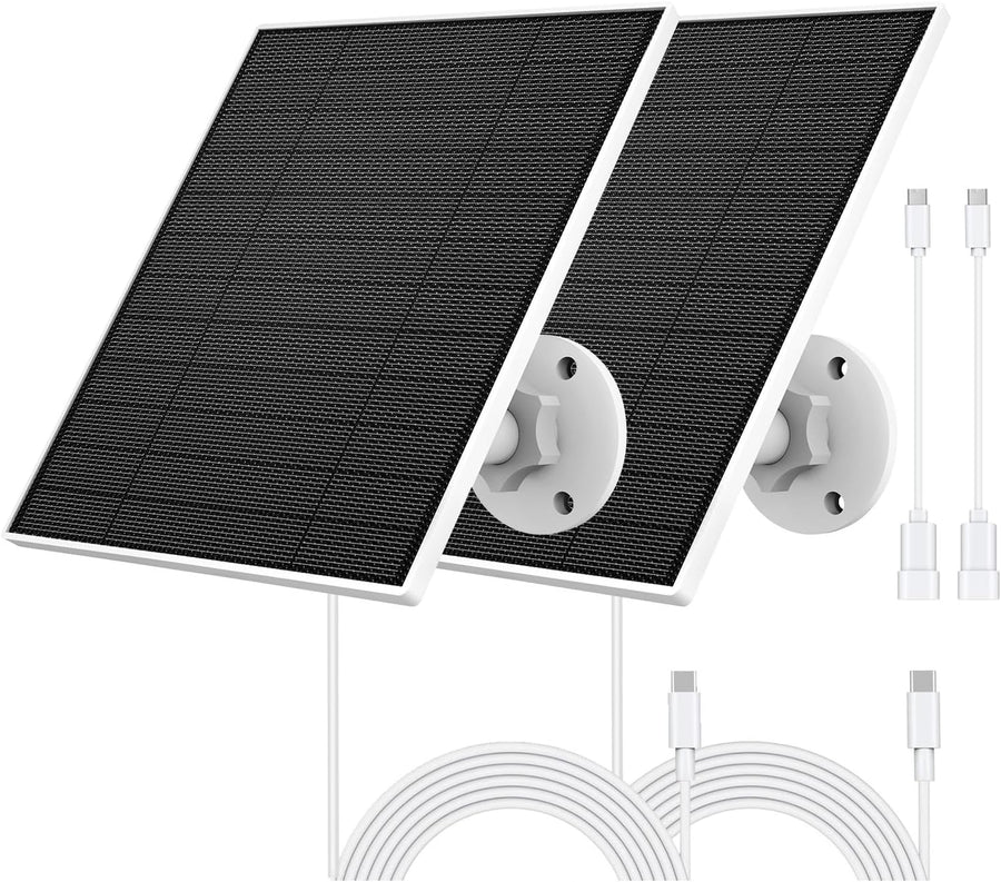 5W Solar Panel Eufy Camera Charger USB C 2 Pack