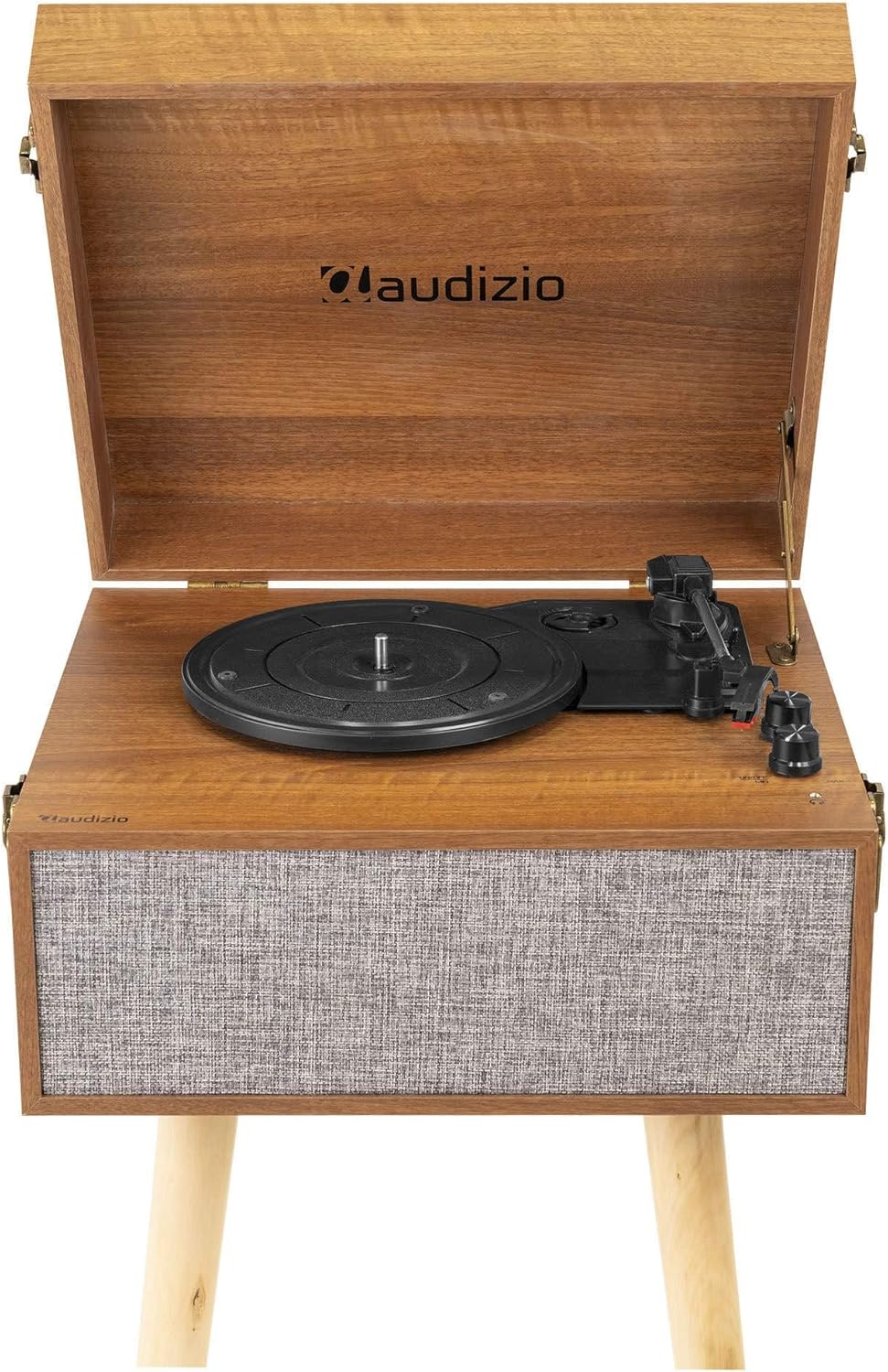 Retro Record Player with Legs Bluetooth Vinyl Turntable MP3 Recorder