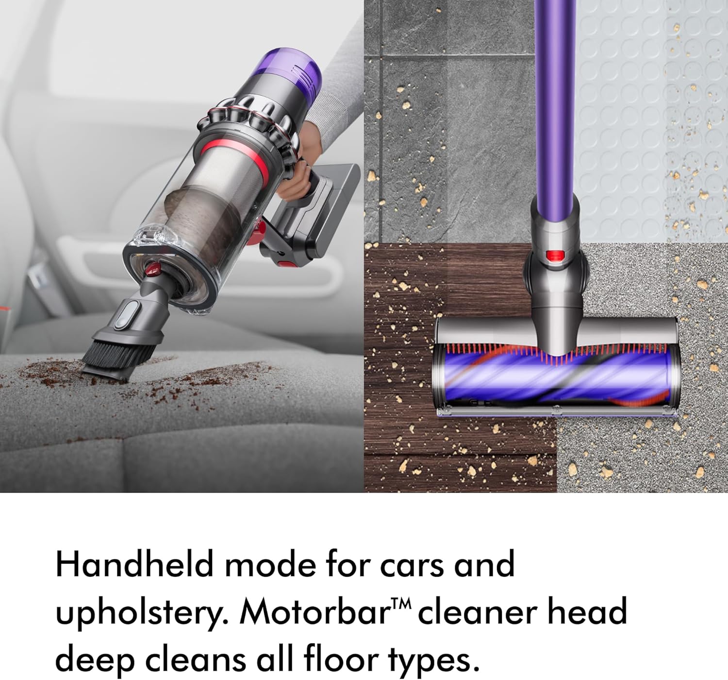 Cordless Stick Vacuum 200AW Powerful 60min Runtime Anti Tangle