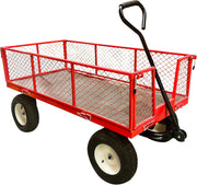 450KG Heavy Duty Platform Truck with Sides Pneumatic Tyres