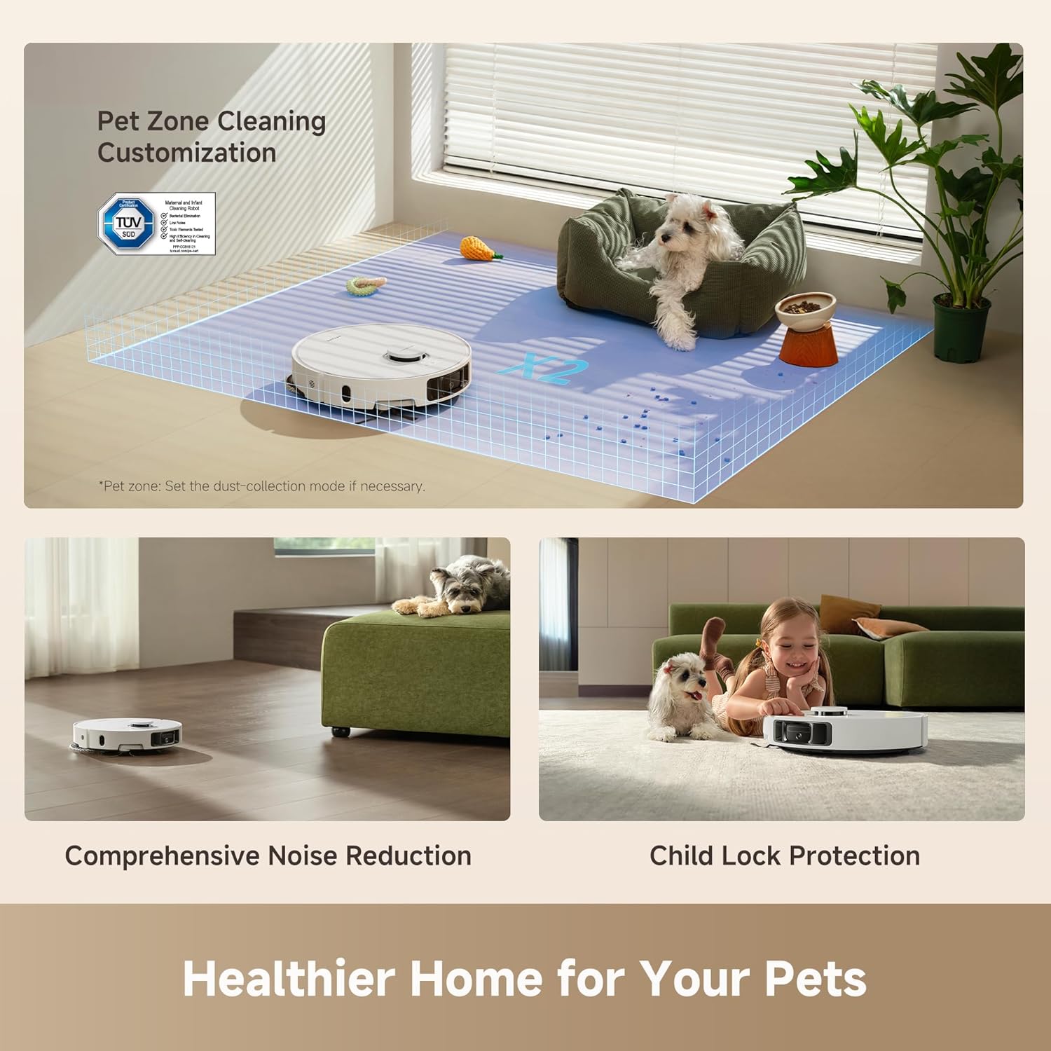 Robot Vacuum Mop 25000Pa Self Empty Auto Wash Dock LiDAR