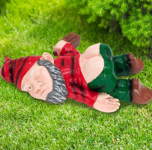Funny Drunk Garden Gnome 24cm Resin Outdoor Lawn Decor