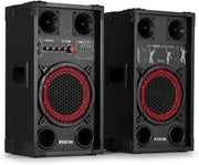 Bluetooth Party Speaker Set 400W 8 Inch LED DJ Home Audio