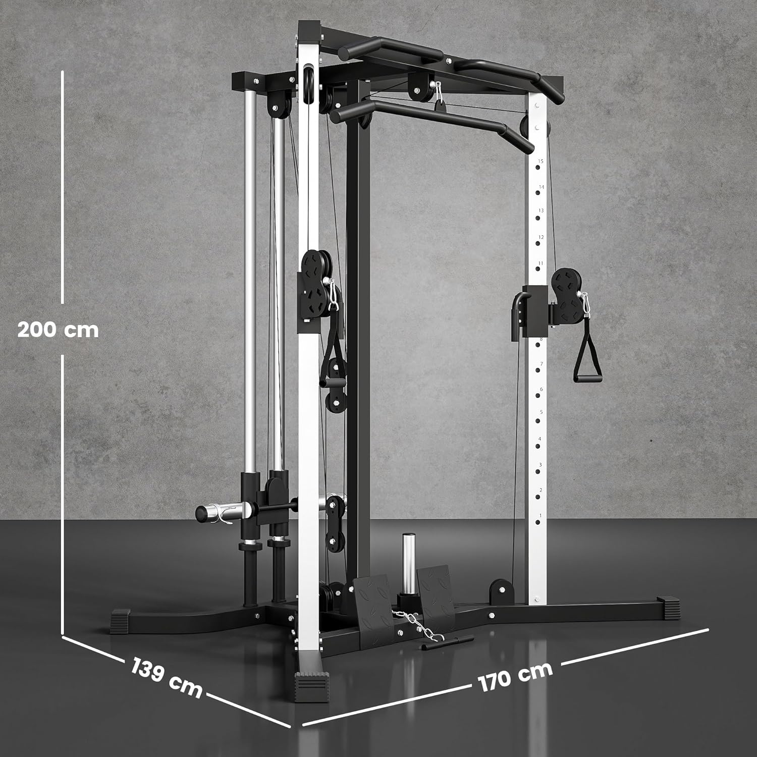 Multi Function Home Gym Machine Pulley System Pull Up Station