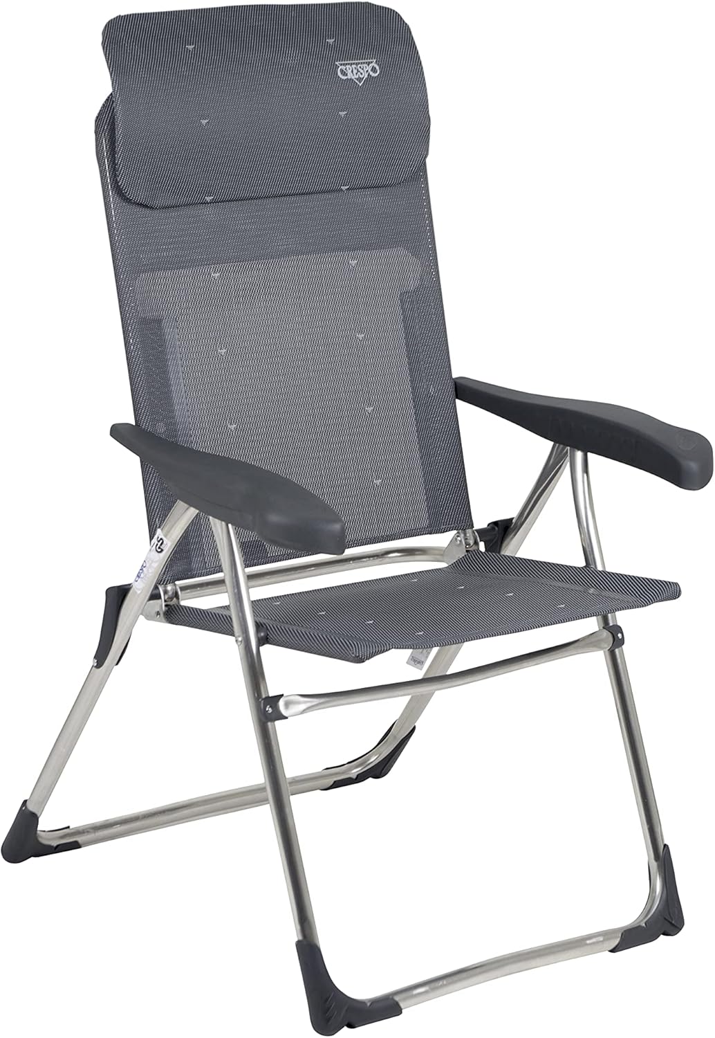 Adjustable Aluminium Camping Chair Foldable Grey