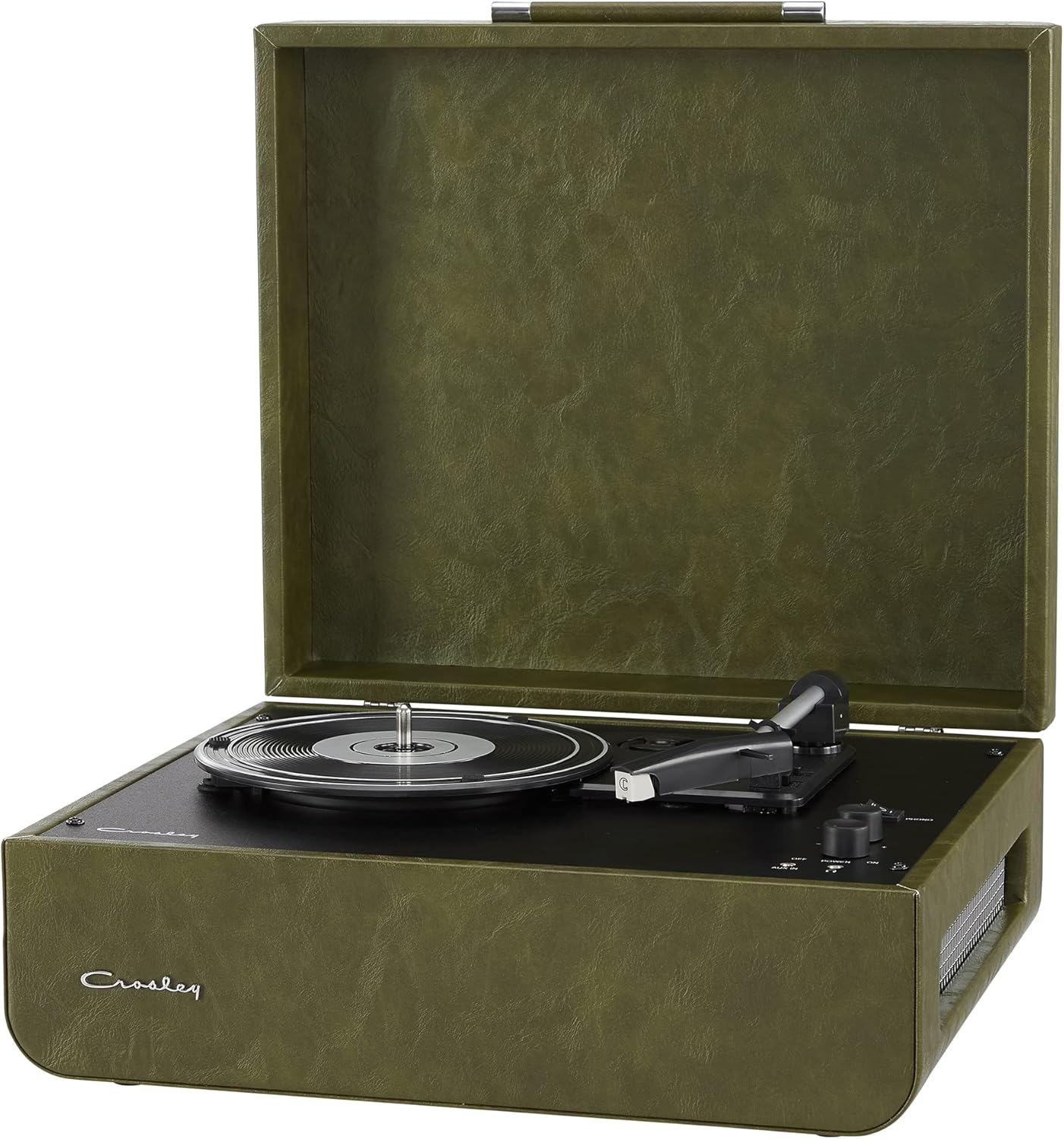 Portable Bluetooth Record Player 3 Speed Suitcase Green