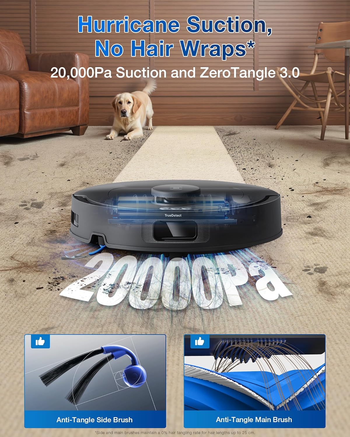 Robot Vacuum Mop 20000Pa Self Empty Auto Wash Smart Clean