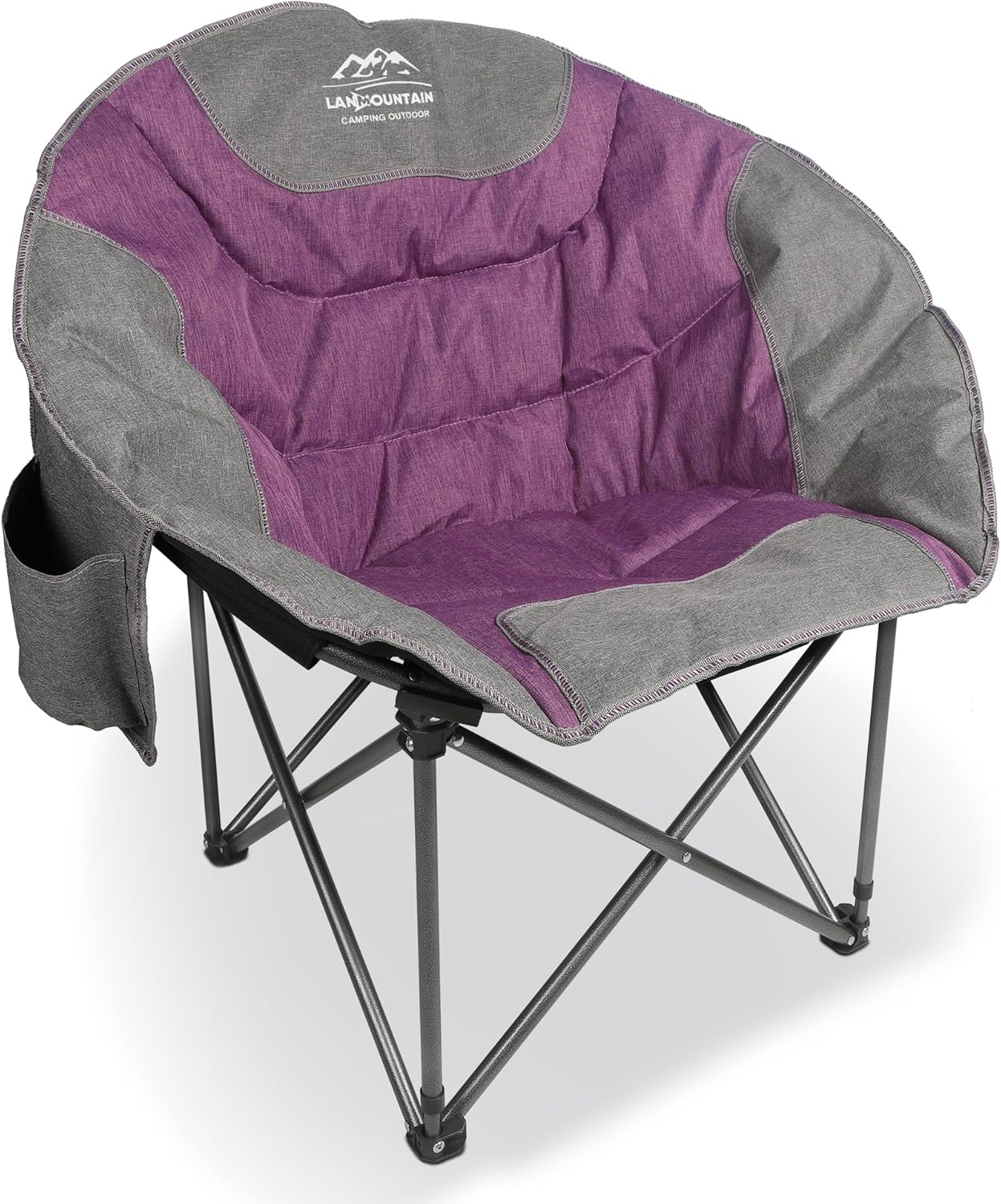 Moon Camping Chair Round Folding Cooler Purple