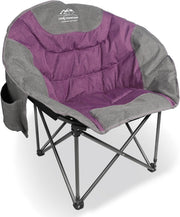 Moon Camping Chair Round Folding Cooler Purple
