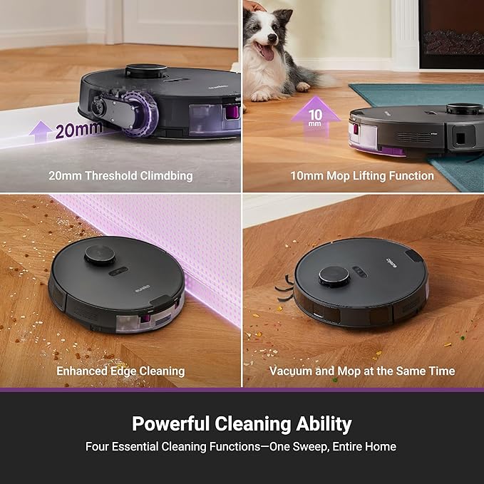 Robot Vacuum Mop Self Empty 10000Pa LiDAR Mapping Auto Clean