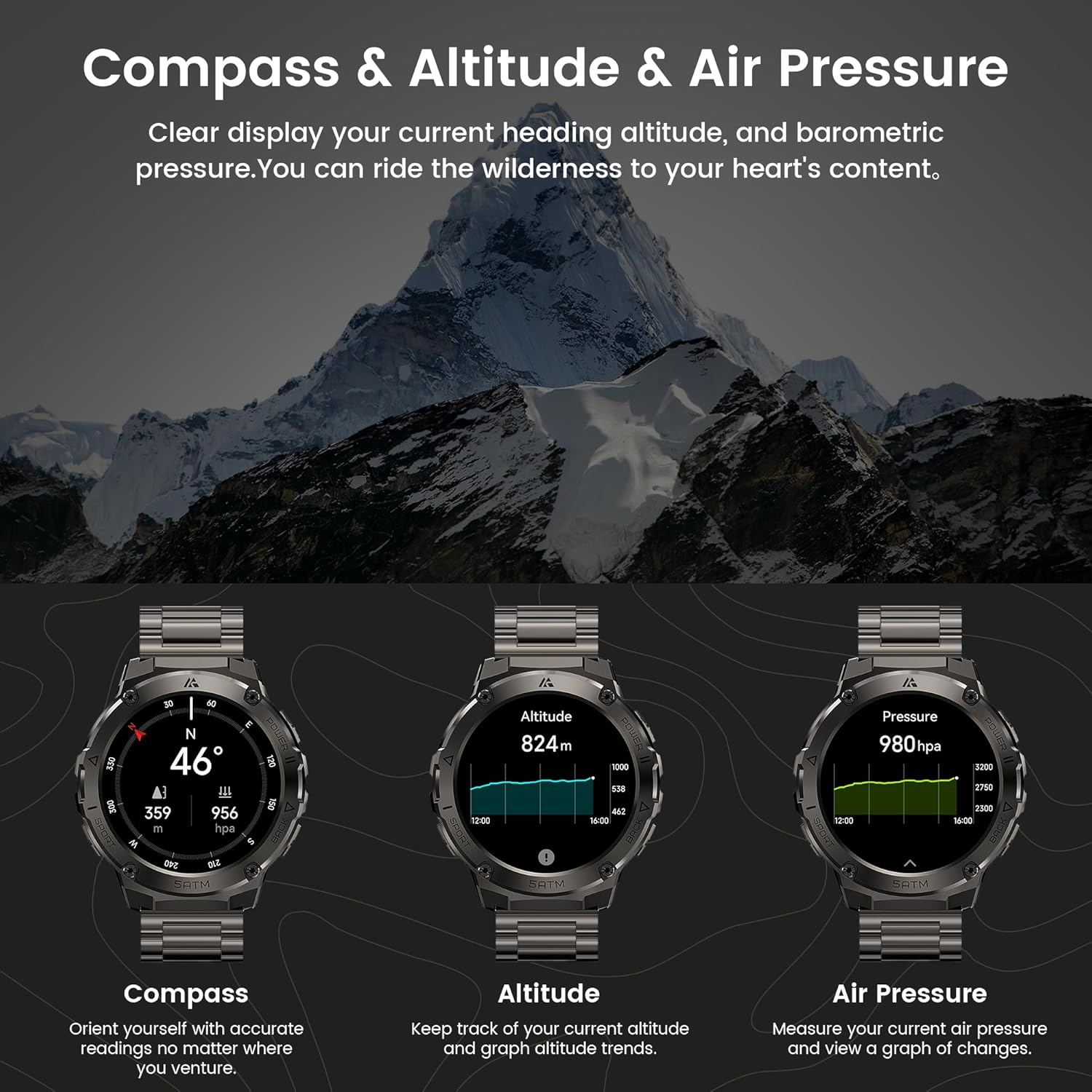 Military GPS Smart Watch 170 Sports 50M Waterproof