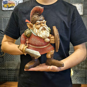 Viking Gnome Statue Warrior Beard Resin Garden Decor 11.8in