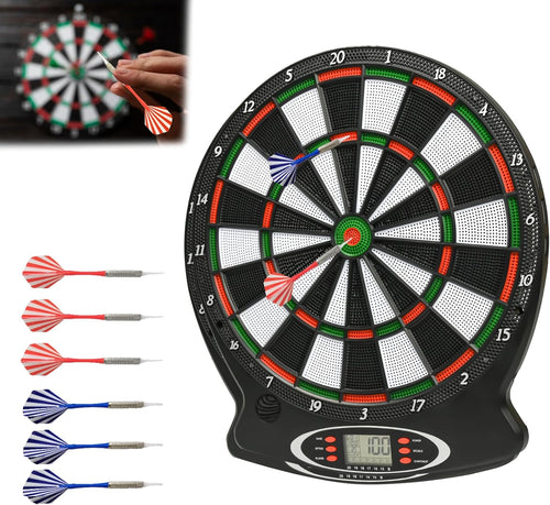 Electronic Dartboard LED Auto Scoring 28 Games Soft Tip Darts