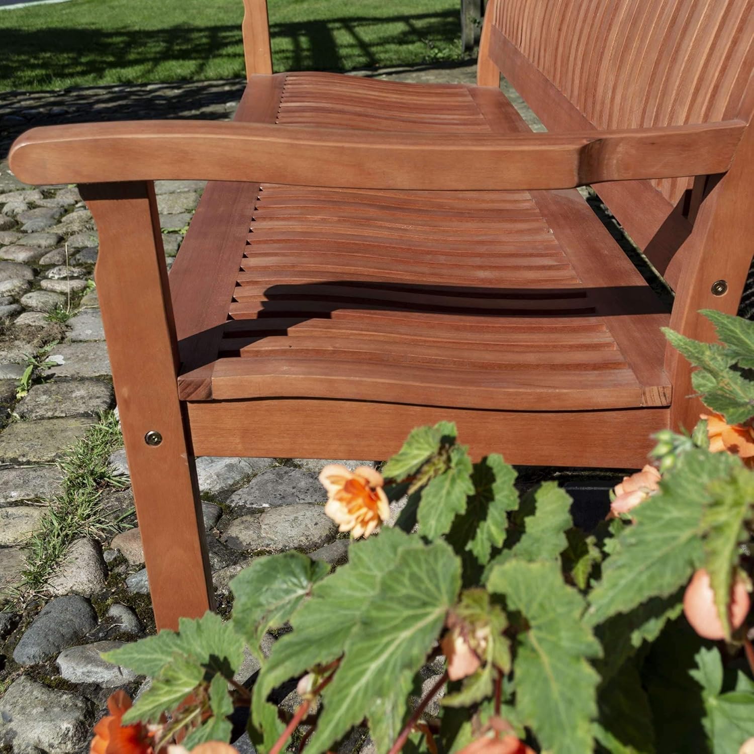3 Seater Wooden Garden Bench 150cm Patio Park Seat