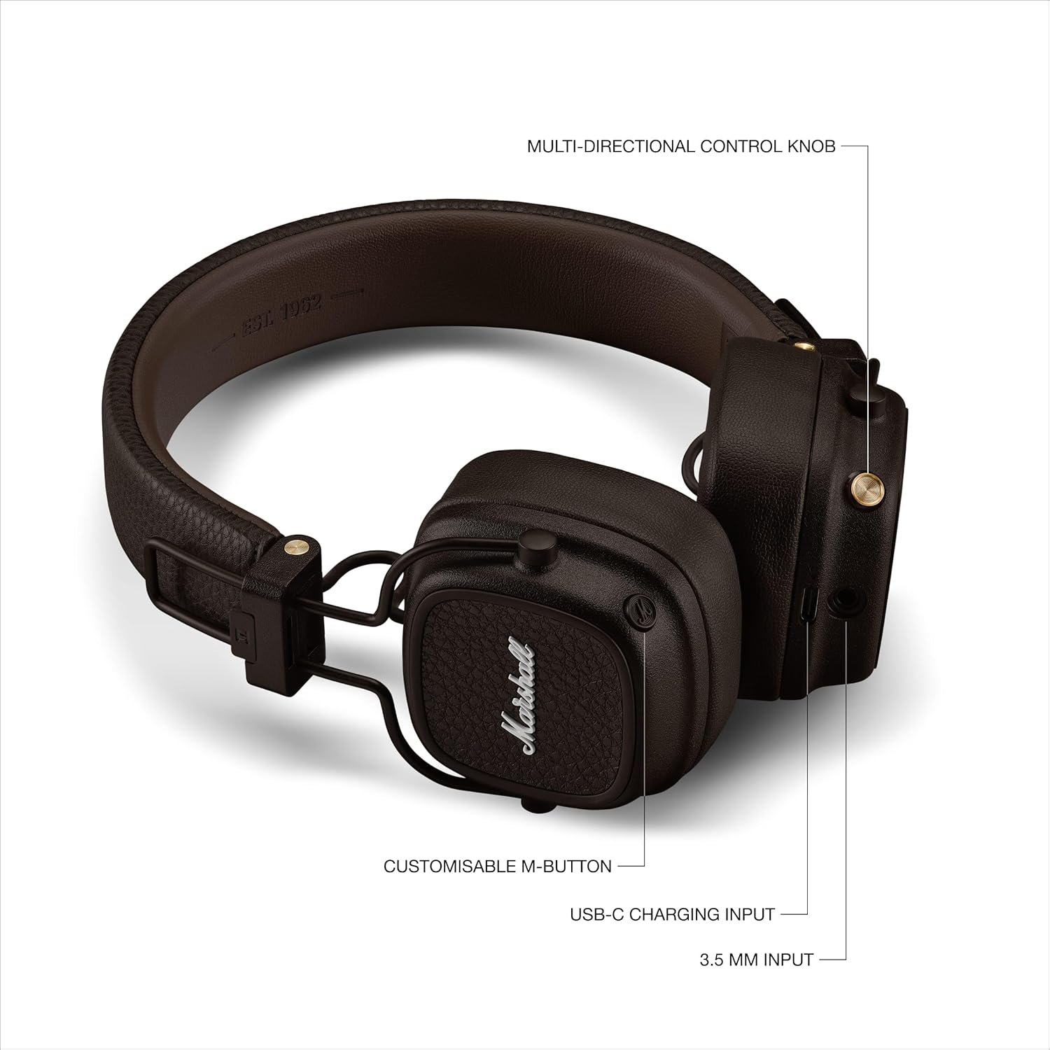 Wireless On Ear Bluetooth Headphones 100H Playtime Foldable Bass Sound