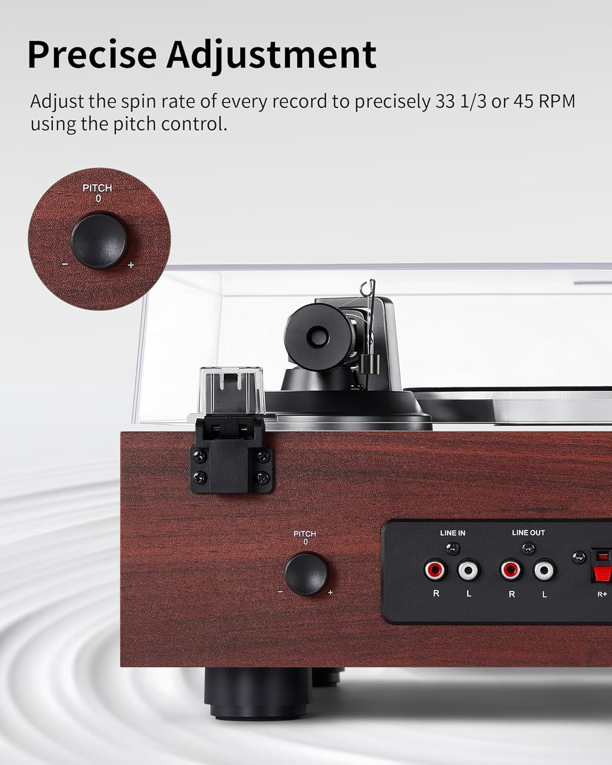 HiFi Record Player with Bookshelf Speakers Bluetooth Wood