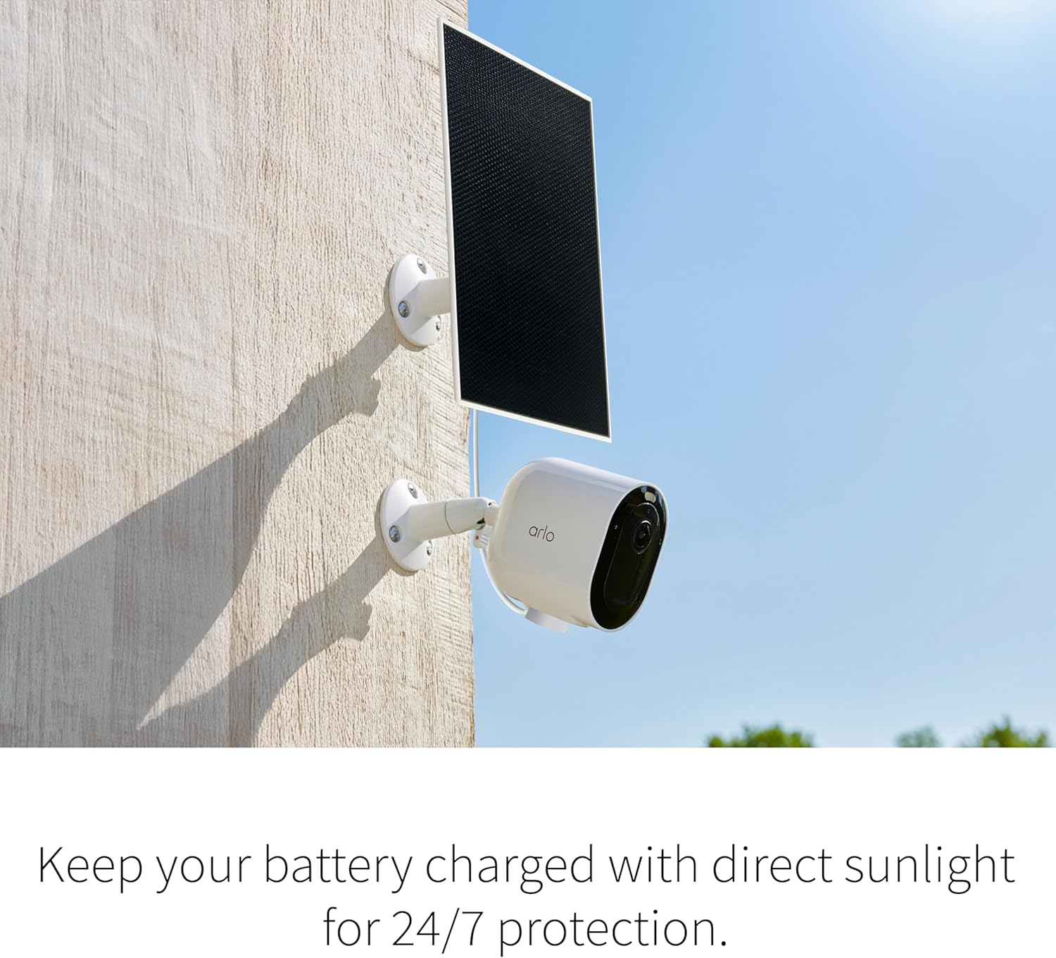 Solar Panel Charger for Wire Free Security Camera Weather Resistant