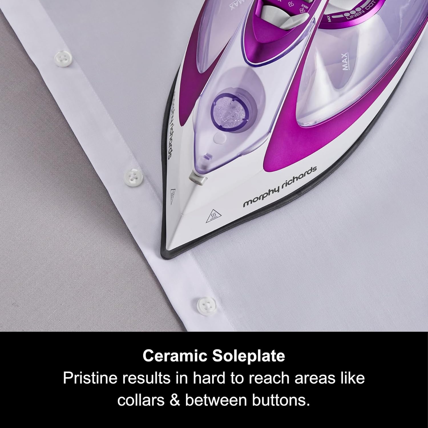 2800W Steam Iron Ceramic Soleplate 150g Steam Boost 400ml Tank