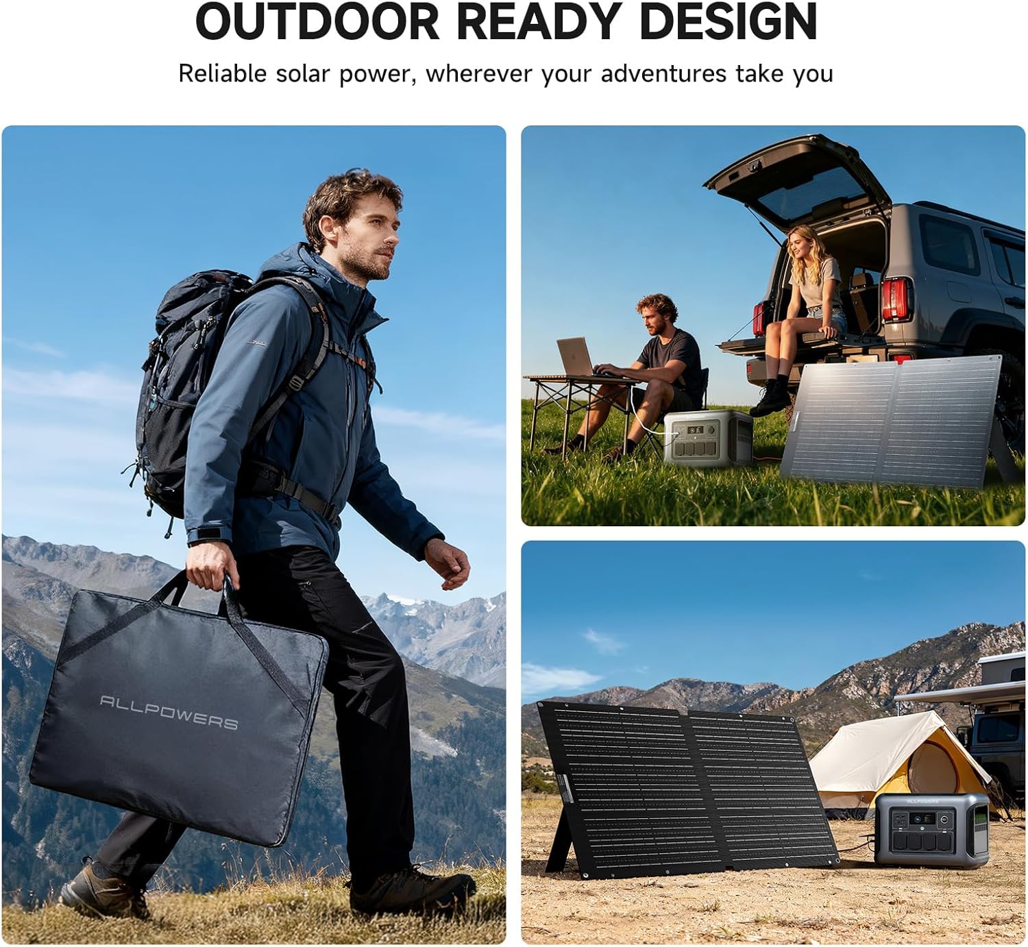 100W Foldable Solar Panel 25 Efficiency IP68 Portable