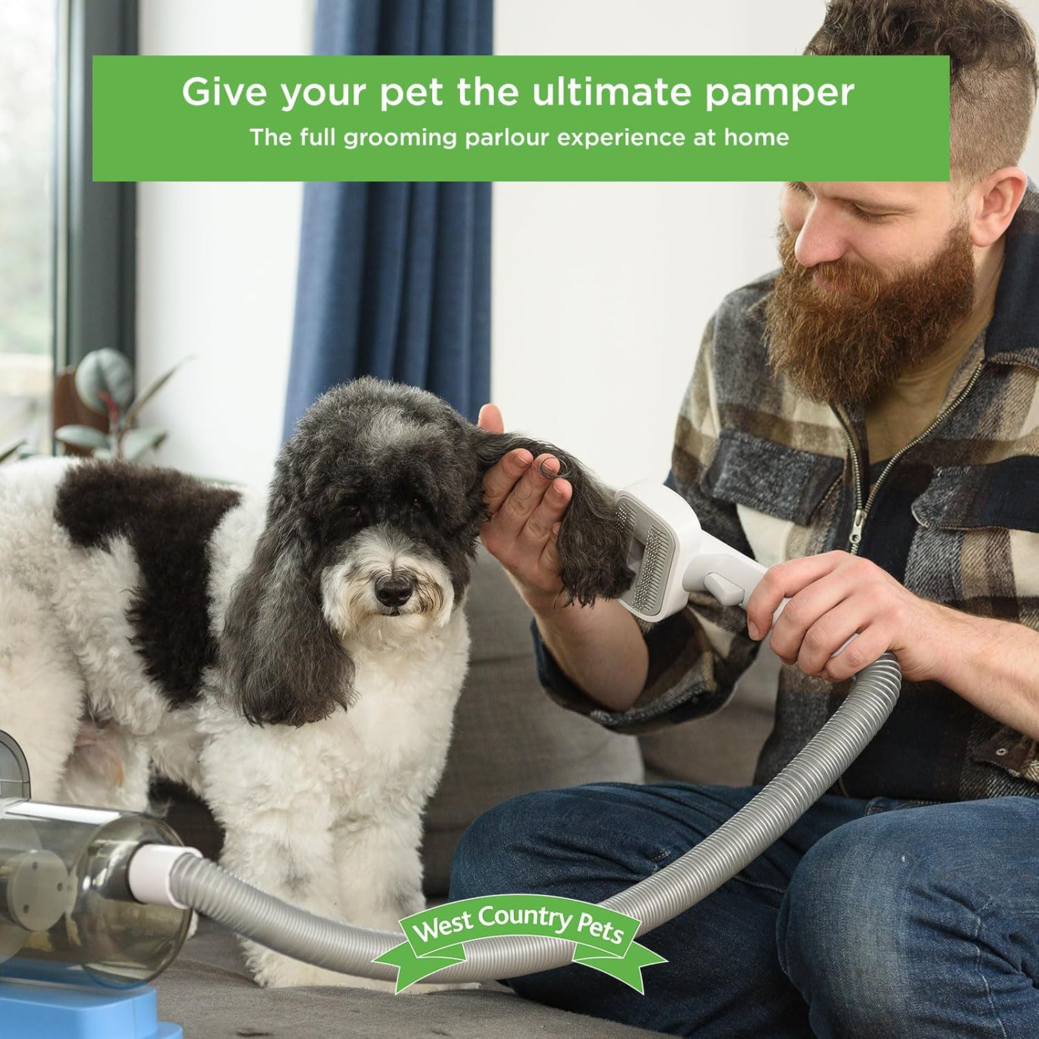 Dog Grooming Vacuum Kit 21 Piece Variable Speed 1.6L Quiet