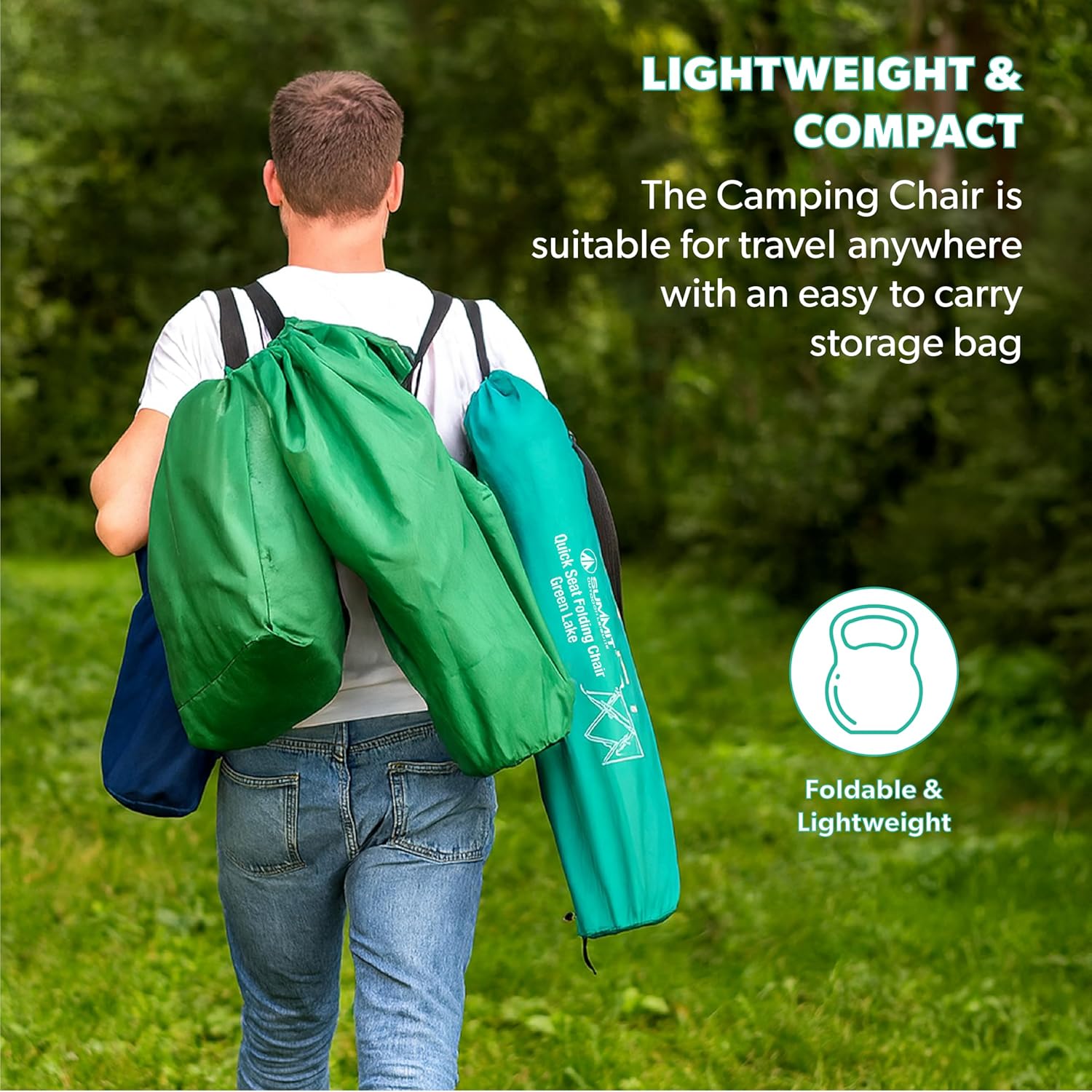 6 Pack Green Folding Camping Chairs with Cup Holder