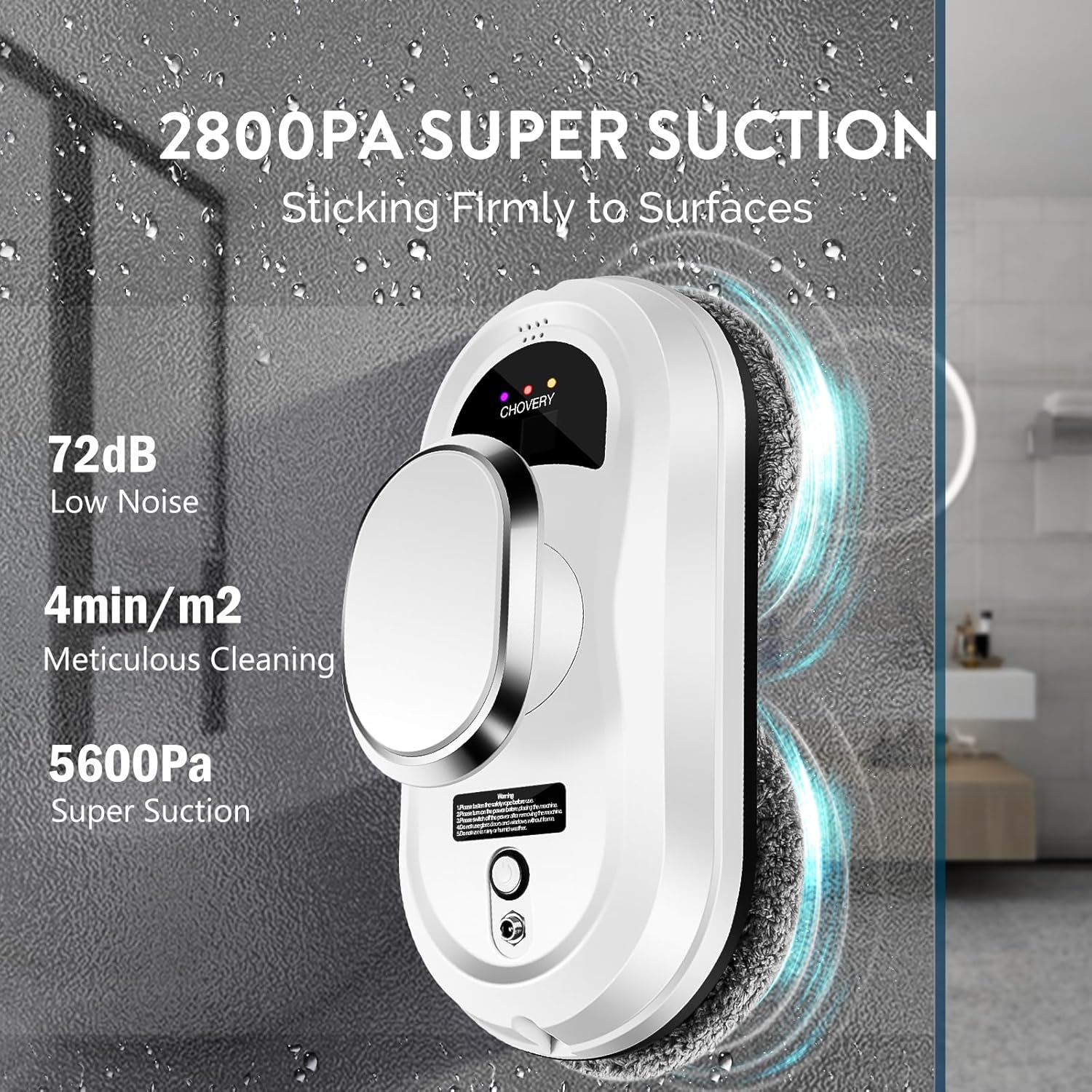Window Cleaning Robot 5600Pa Smart Glass Cleaner Remote Control