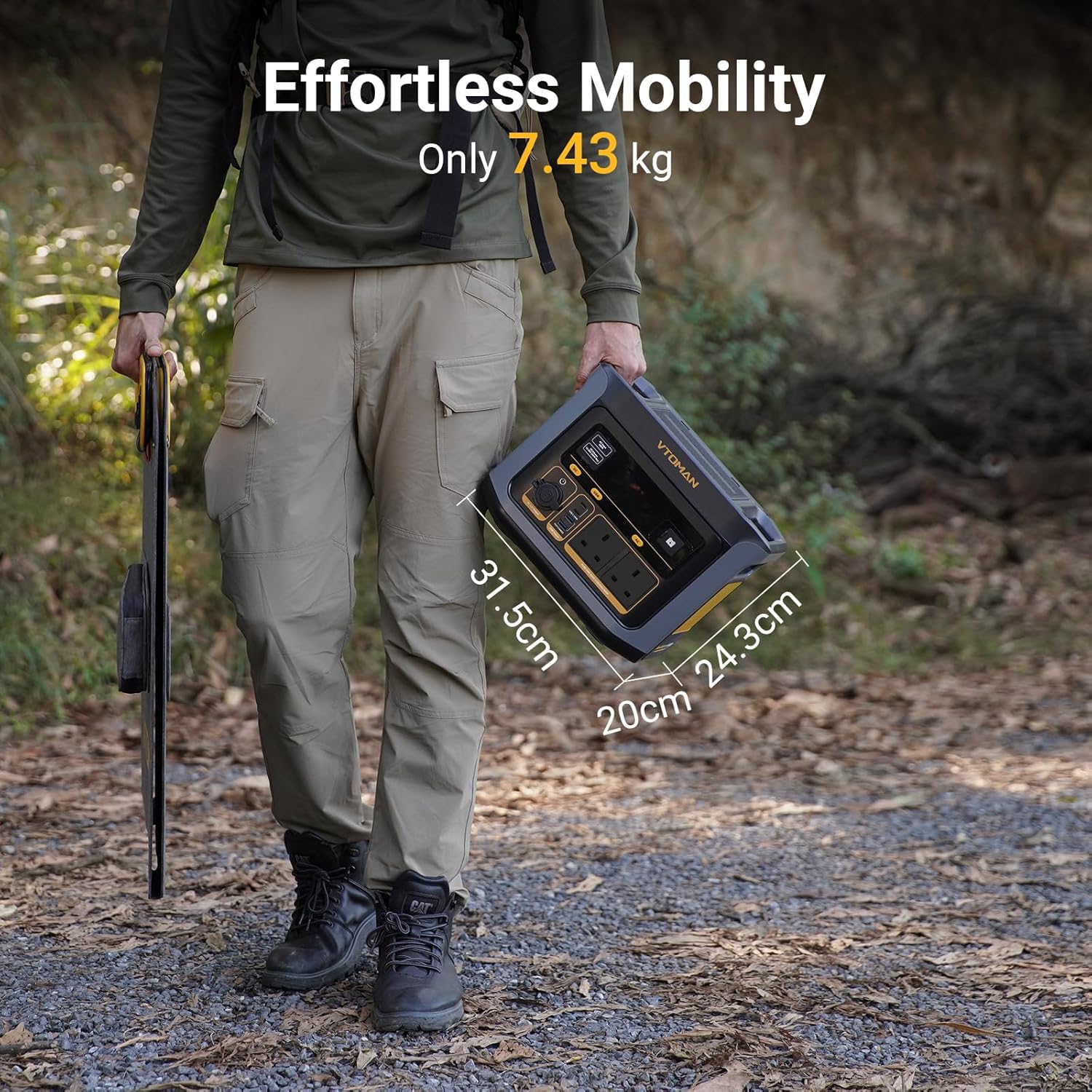 600W Portable Power Station With 400W Solar Panel 499Wh