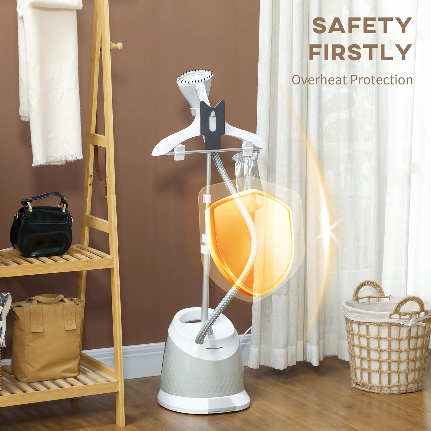 Upright Garment Steamer 1800W 1.8L Tank 50 Min Steam 36g