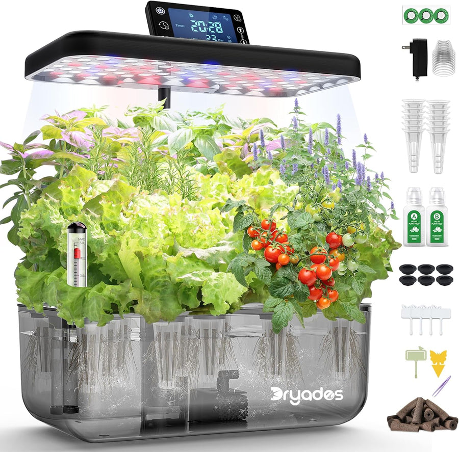 Hydroponic Growing System 12 Pods LED Indoor Herb Garden Kit