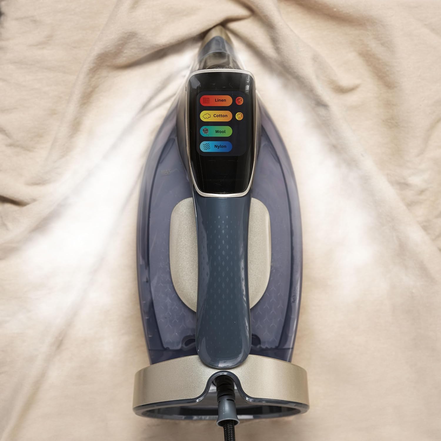 3200W Steam Iron LED Touchscreen Ceramic Soleplate Vertical Steam