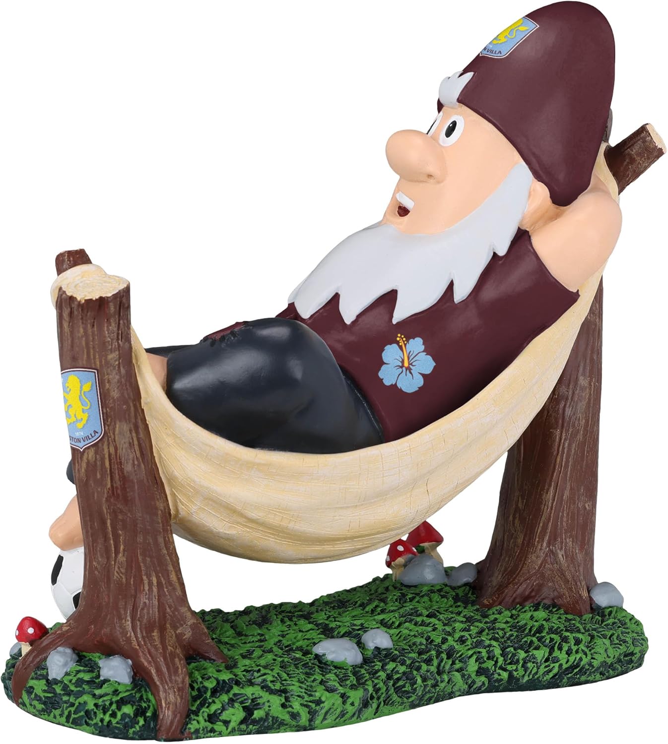 Football Hammock Gnome 20cm Hand Painted Garden Indoor Decor
