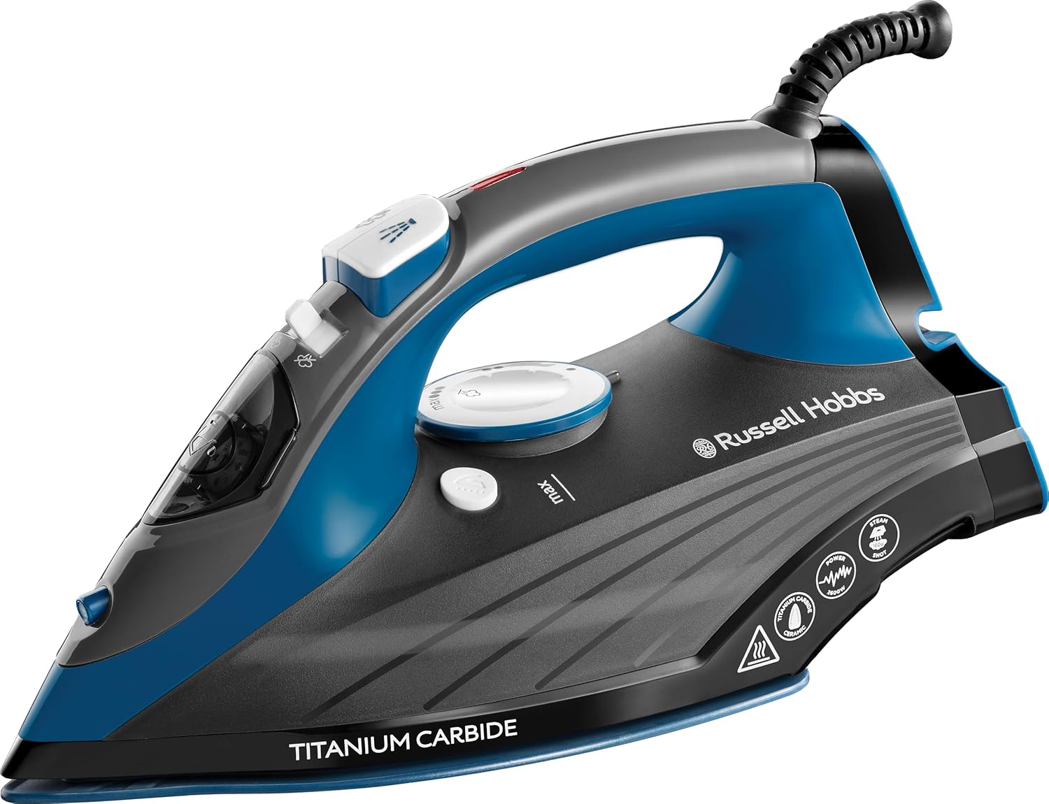 2600W Steam Iron 160g Steam Shot Titanium Ceramic Soleplate 330ml Tank