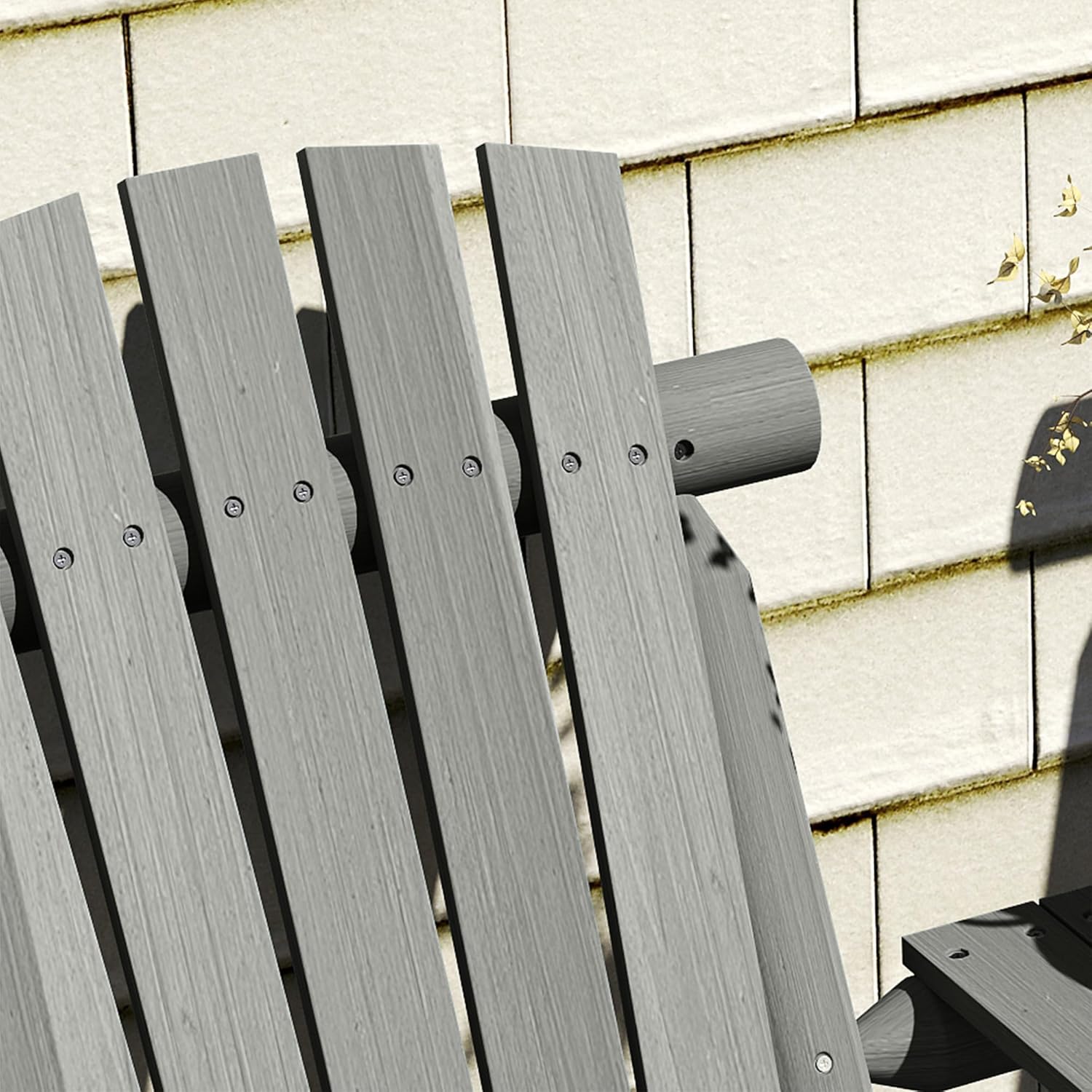 2 Seater Wooden Garden Bench with Centre Table Grey