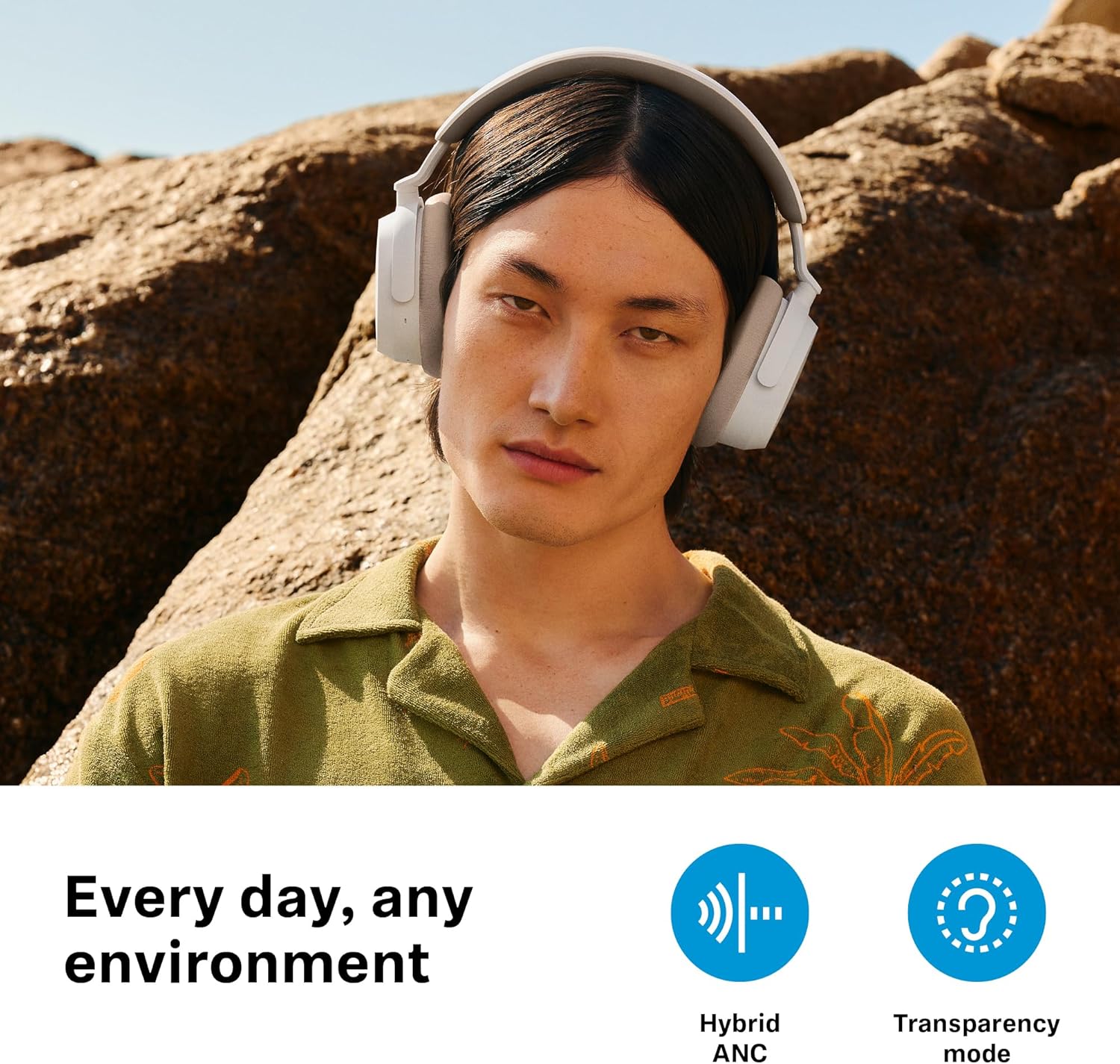 Bluetooth Noise Cancelling Over Ear Headphones 50H Battery HD Sound