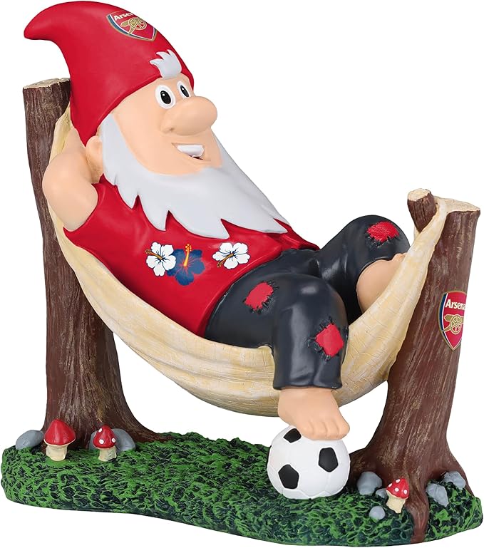 Arsenal Hammock Gnome Garden Ornament Football Fan Decor