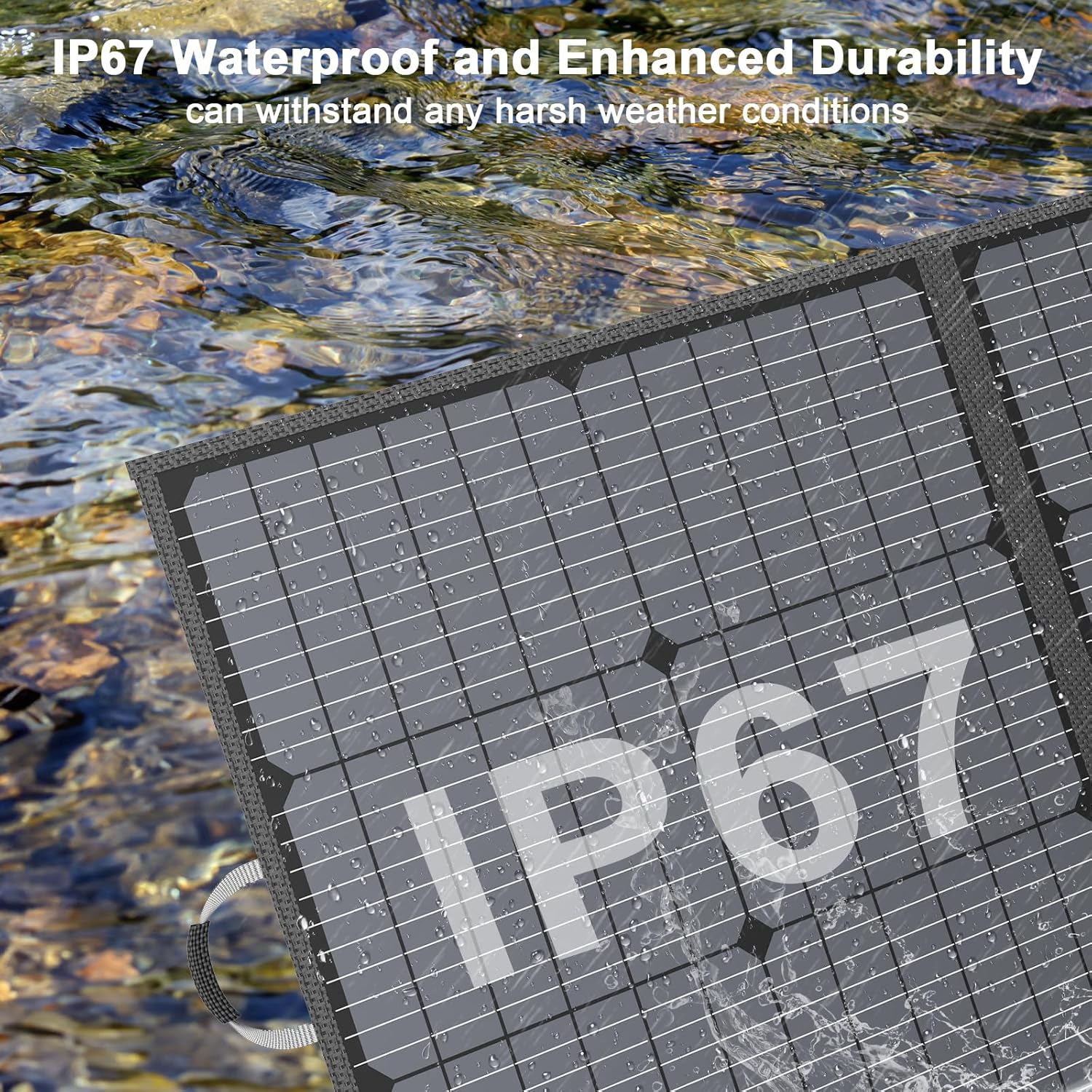 220W Portable Foldable Solar Panel 20V IP67 Waterproof Camping Charger