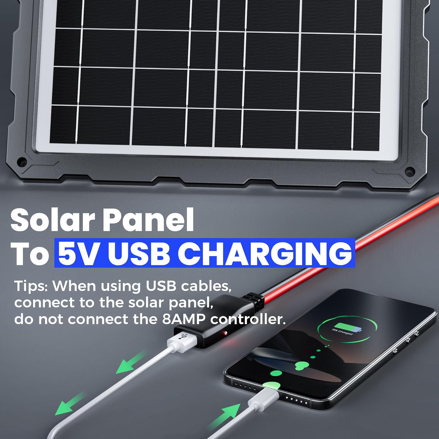 20W Solar Battery Charger 12V PWM Car RV Boat Maintainer