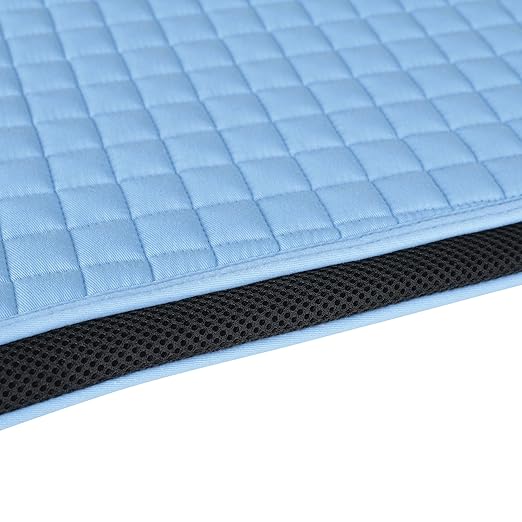Sky Blue Large Jump Saddle Pad with Breathable Air Mesh Spine