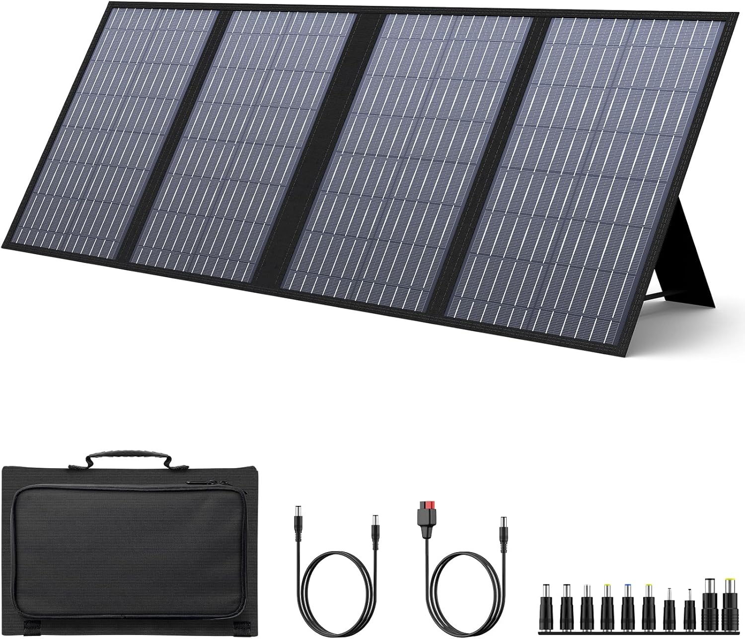 60W Portable Foldable Solar Panel USB C QC3.0 Camping Charger