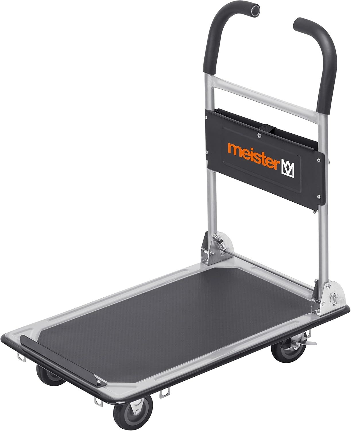 150KG Folding Platform Truck Flatbed Cart Brake Wheels