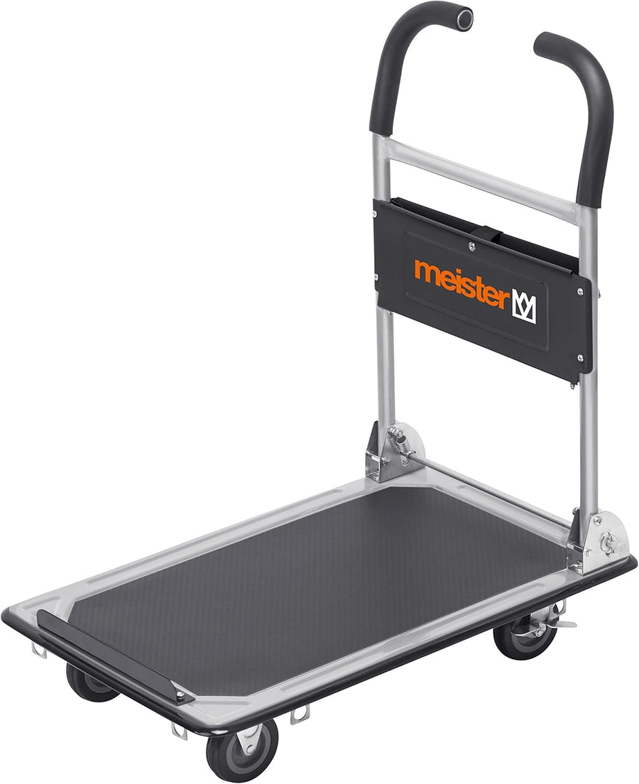 150KG Folding Platform Truck Flatbed Cart Brake Wheels