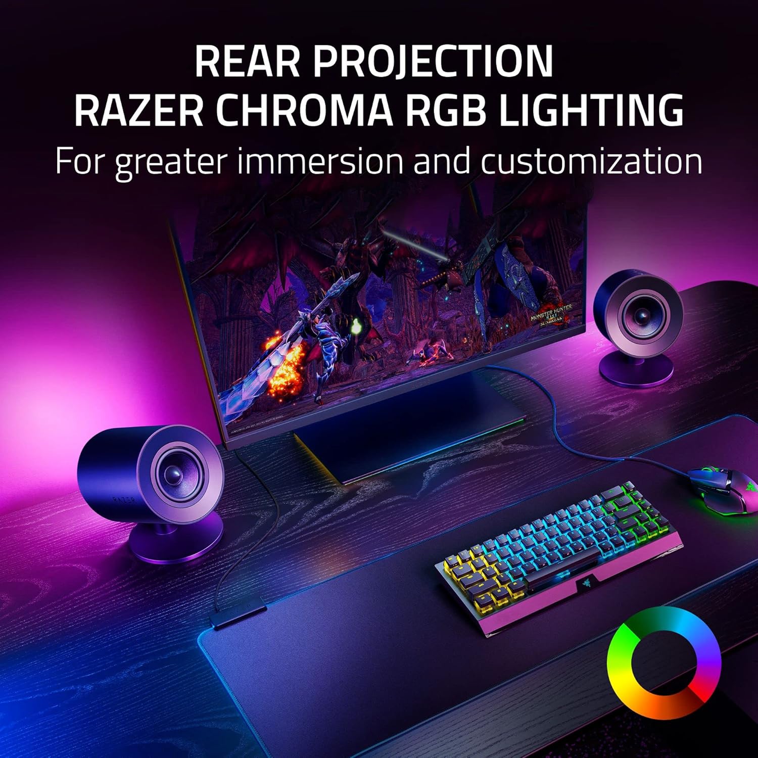 PC Gaming Speakers 2.1 Subwoofer THX Surround RGB Bluetooth