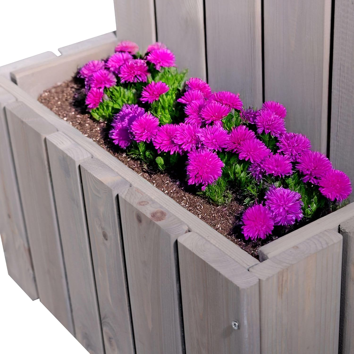 Outdoor Parcel Box with Planter Waterproof Wooden Delivery Storage