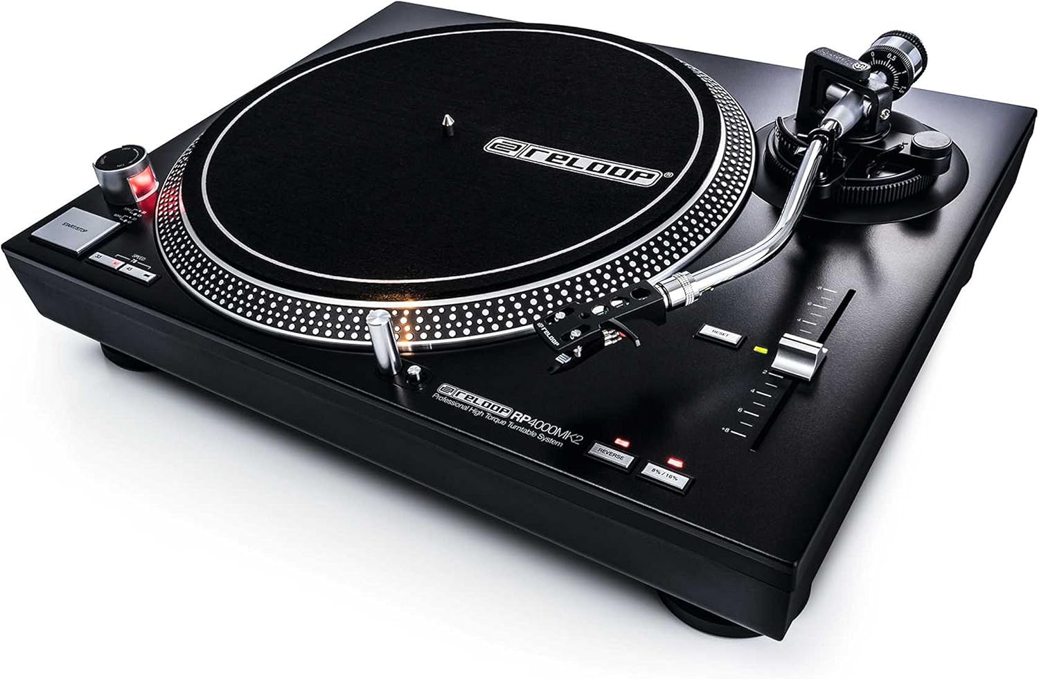 DJ Direct Drive Turntable High Torque Pitch Control Black