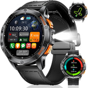 Mens GPS Smart Watch AMOLED Bluetooth Call Leather
