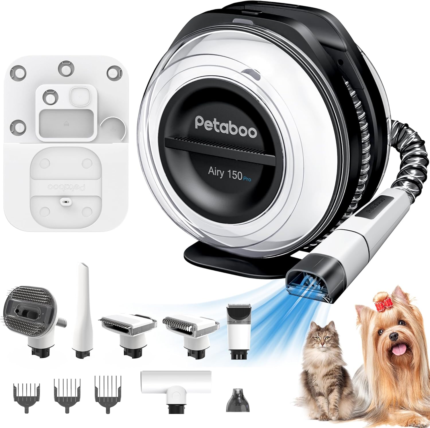 Cordless Dog Grooming Vacuum 13000Pa 7 Tool 2.2L Quiet
