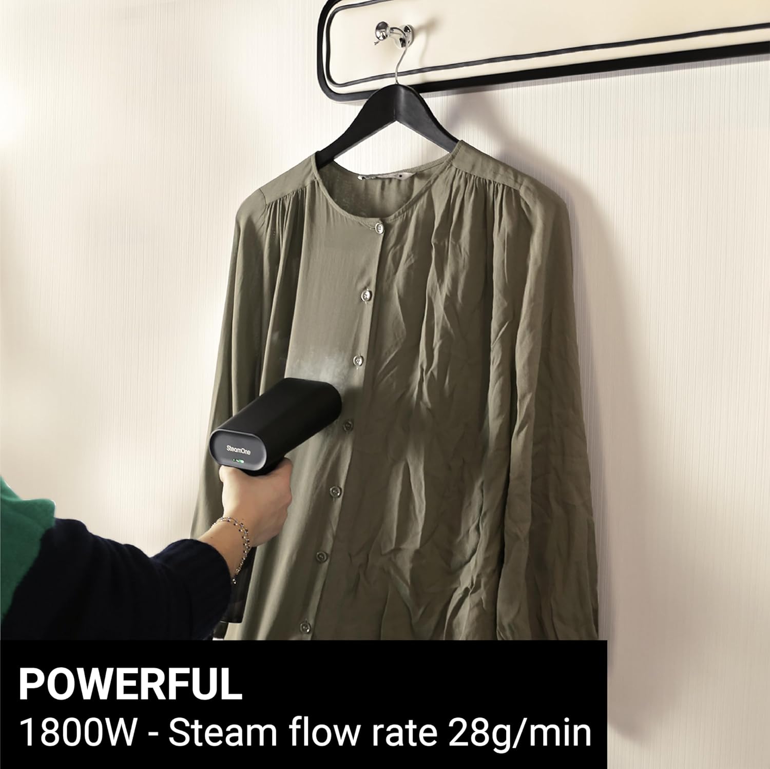 Handheld Garment Steamer 1800W 28g Steam 35s Heat Portable