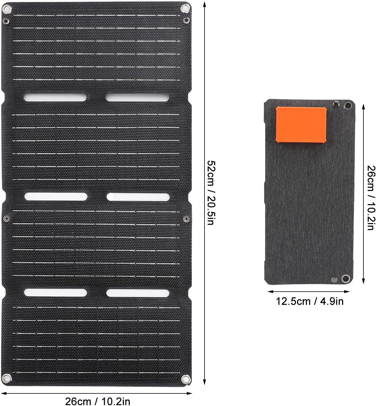 80W Foldable Solar Panel Charger Dual USB 12V Fast Charge