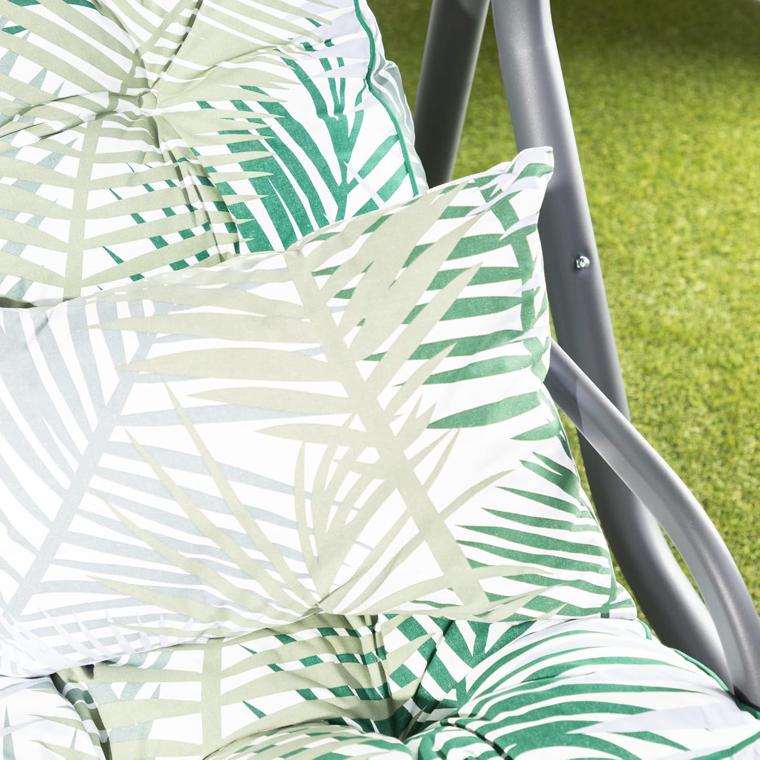 Outdoor 3 Seater Garden Swing Bench Canopy Cushions Patio 250kg