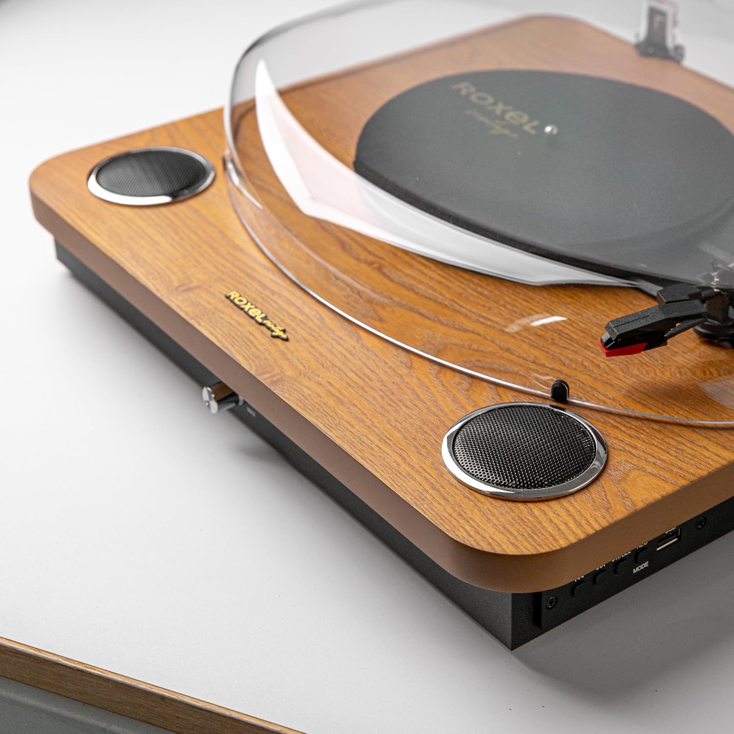 3-Speed Vinyl Turntable with Built-In Speakers, Bluetooth & USB Output
